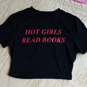 Hot Girls Read Books Crop Top